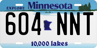 MN license plate 604NNT
