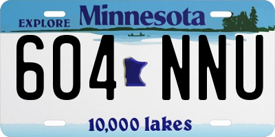 MN license plate 604NNU