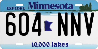 MN license plate 604NNV