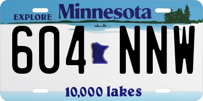 MN license plate 604NNW