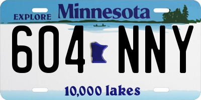 MN license plate 604NNY