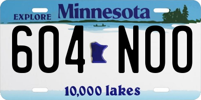 MN license plate 604NOO
