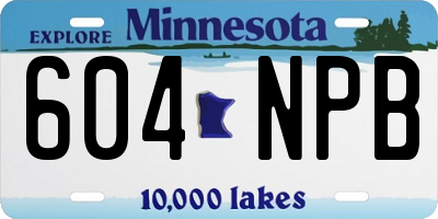 MN license plate 604NPB