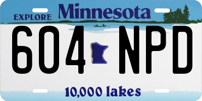 MN license plate 604NPD