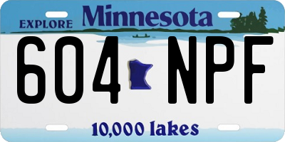 MN license plate 604NPF