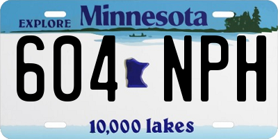 MN license plate 604NPH