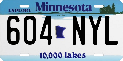 MN license plate 604NYL