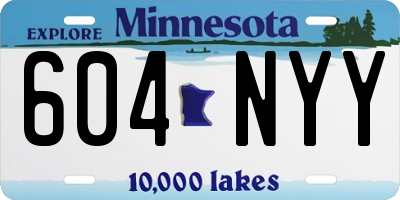 MN license plate 604NYY
