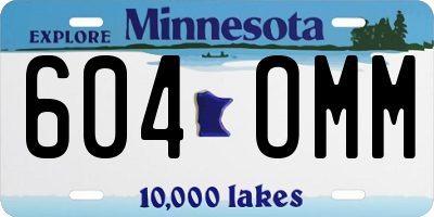 MN license plate 604OMM