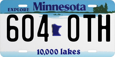 MN license plate 604OTH