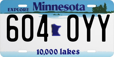 MN license plate 604OYY