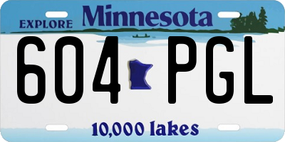 MN license plate 604PGL