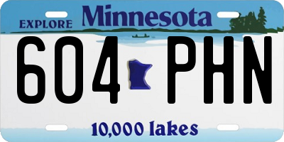 MN license plate 604PHN