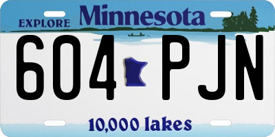 MN license plate 604PJN