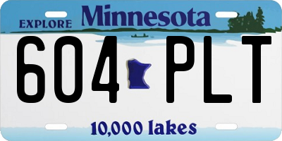 MN license plate 604PLT