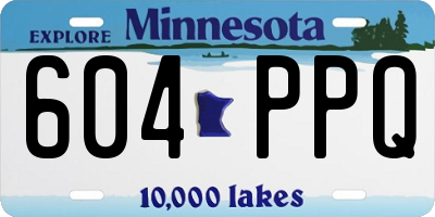 MN license plate 604PPQ