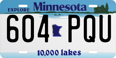 MN license plate 604PQU