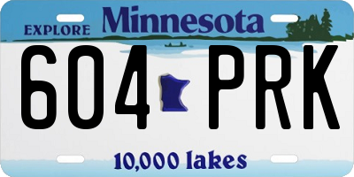 MN license plate 604PRK