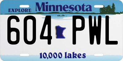 MN license plate 604PWL