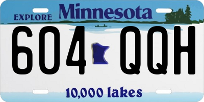 MN license plate 604QQH