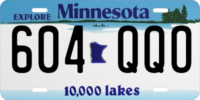 MN license plate 604QQO