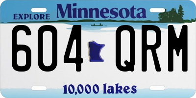 MN license plate 604QRM