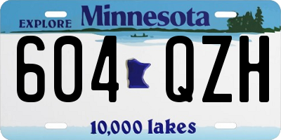 MN license plate 604QZH