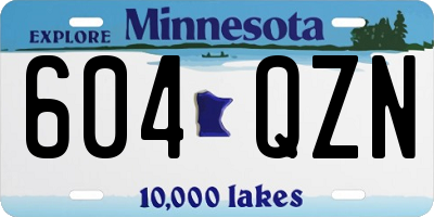 MN license plate 604QZN