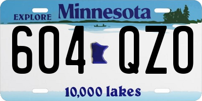 MN license plate 604QZO