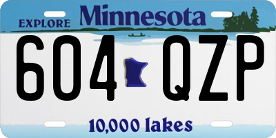 MN license plate 604QZP