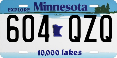MN license plate 604QZQ
