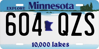 MN license plate 604QZS
