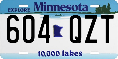 MN license plate 604QZT