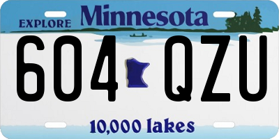 MN license plate 604QZU
