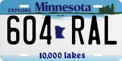 MN license plate 604RAL