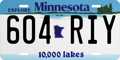 MN license plate 604RIY