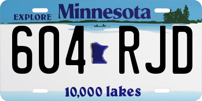 MN license plate 604RJD