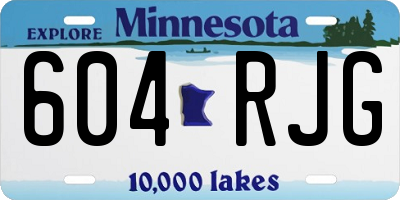MN license plate 604RJG