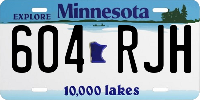 MN license plate 604RJH