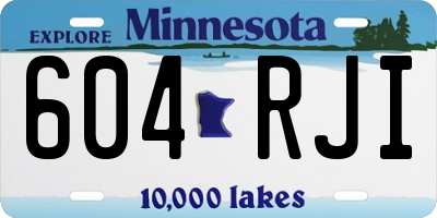 MN license plate 604RJI