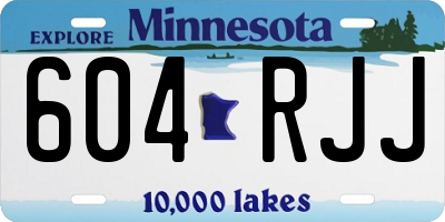 MN license plate 604RJJ