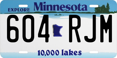 MN license plate 604RJM