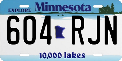 MN license plate 604RJN
