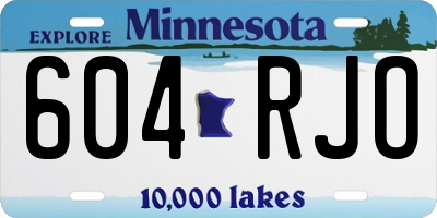 MN license plate 604RJO