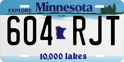 MN license plate 604RJT