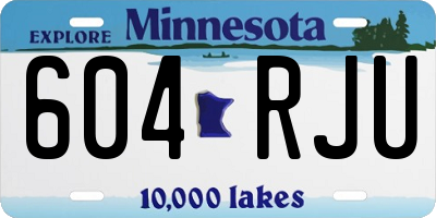 MN license plate 604RJU