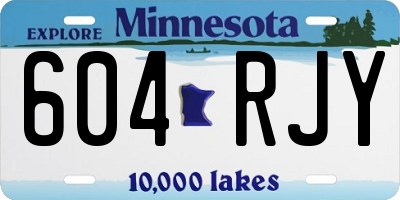 MN license plate 604RJY