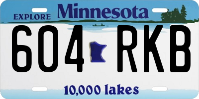 MN license plate 604RKB