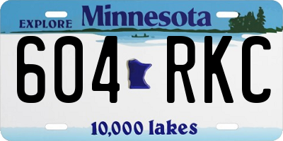 MN license plate 604RKC
