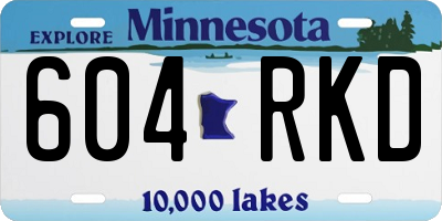 MN license plate 604RKD